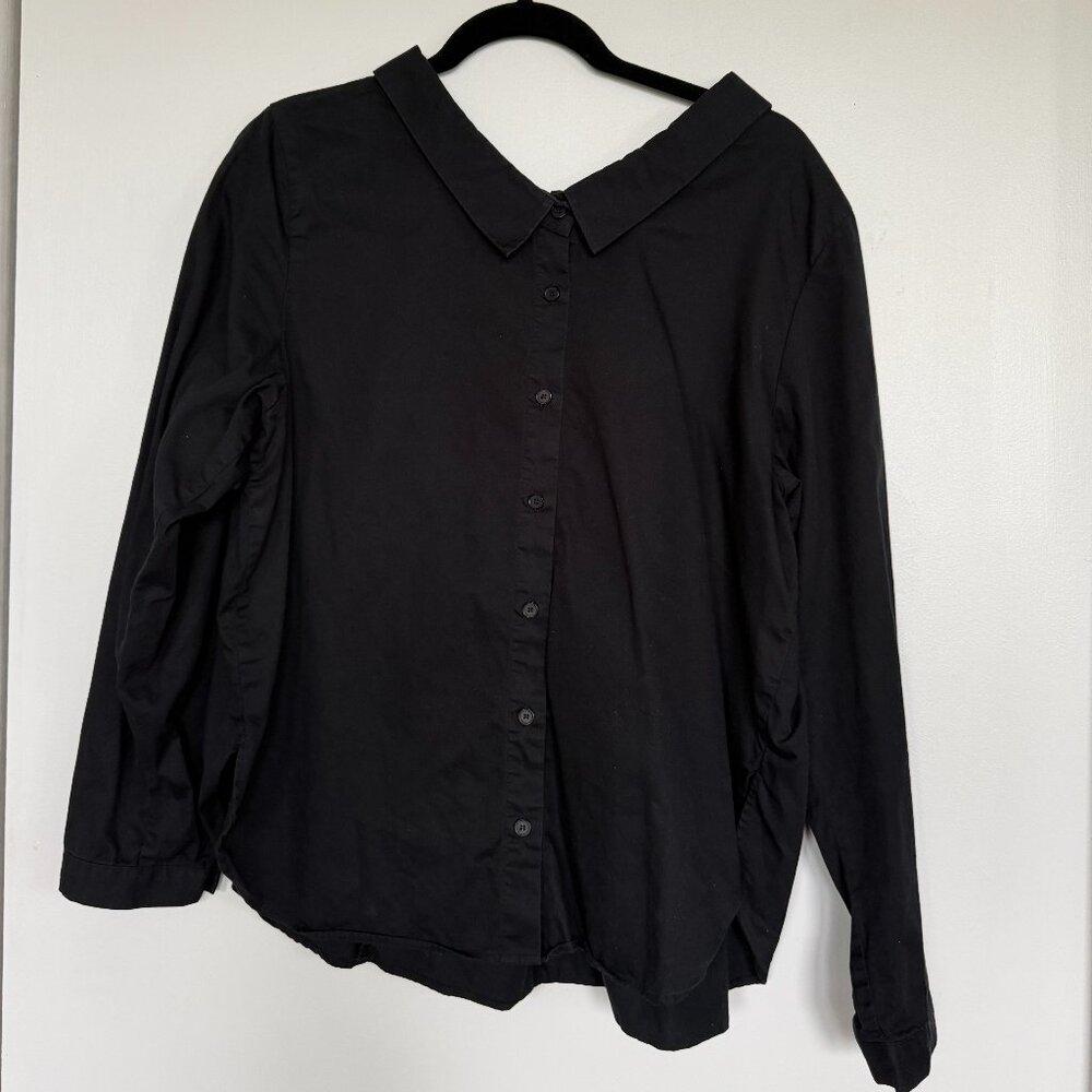 Oversized OAK + FORT Black Blouse (Sz M)